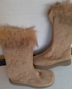 new knee high real suede childs boots