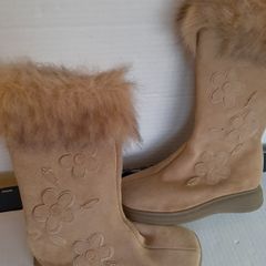 new knee high real suede childs boots