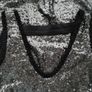 Silver-black Zara dress size M(12) with matching clutch and necklace Image 5