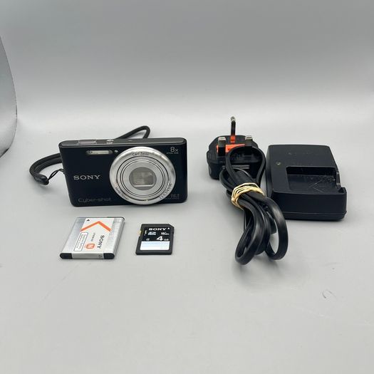Sony DSC-W730 16.1MP Digital Camera Black Tested - Full Kit