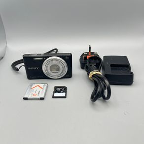 Sony DSC-W730 16.1MP Digital Camera Black Tested - Full Kit