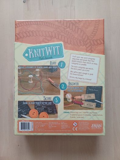 Knit Wit Board Game (Z-Man Games, Word Game, Party Game, NEW SEALED)