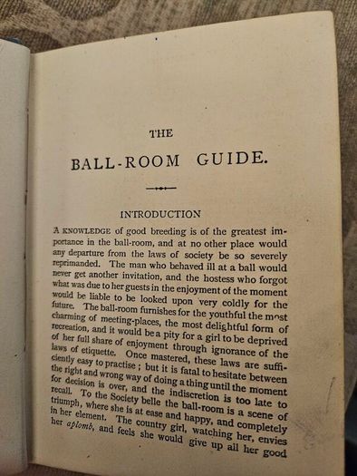 The Ball Room Guide. By Lucie H. Armstrong.  Minature Rare Hardback In Good Condition.  See Photos For Same.