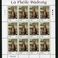 2008 Ireland St Patrick's Day Commemorative Stamp Sheetlet Plate 1B1B1B1B Mint Never Hinged (MNH)