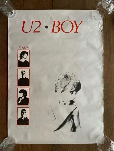 U2 - Boy (Super rare, vintage, 1980 Island UK promotional only instore poster.