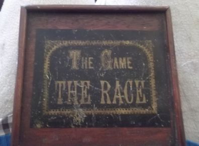 a antique race steeple chase game in it box