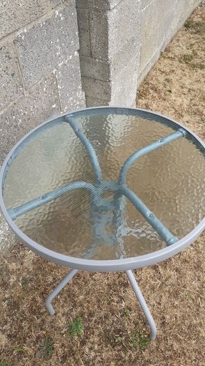 Small round garden table