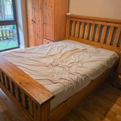 Mexican Oak Double Bed Frame