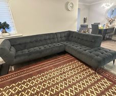 corner velvet sofa