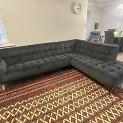 corner velvet sofa