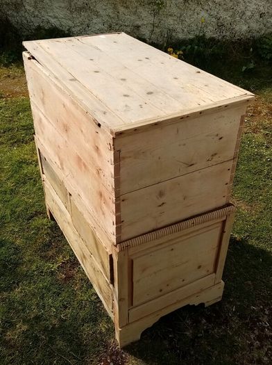 Antique Irish Pine Dowry Chest - Vernacular Irish Pine Furniture - Antique Irish Blanket Chest - Antique Irish Country Furniture