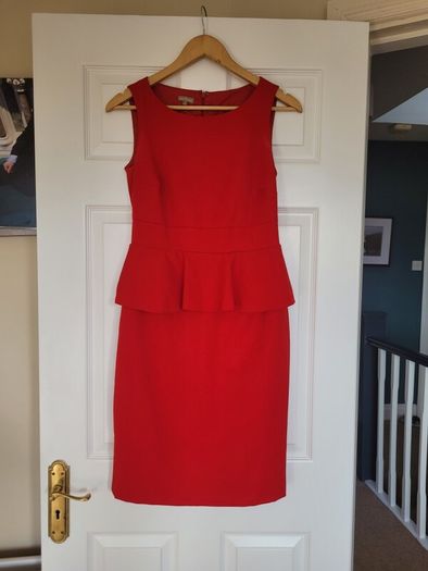 Stunning Peplum tailored red dress