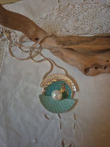 Silver Plate And Pearl Necklace