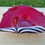 Murano Glass Red and Zebra Striped Conch Shell Bowl Image 9