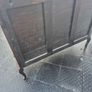 Velvet lined Display Cabinet Antique vintage Edwardian Mahogany Serpentine glass bow fronted display cabinet Image 8