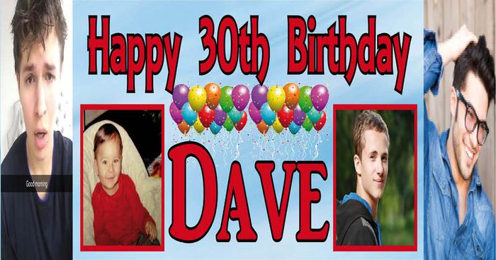Personalised Birthday Party Banner Poster with photo
