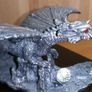 Metal Dragon Figure with Crystals - THE FLYING DRAGON - With Plinth - Boxed Image 5