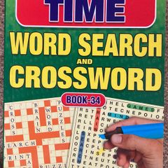 3 large unused crossword & puzzle books