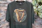 Guinness dark green t-shirt with the classic Celtic harp print  Size XL