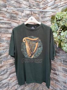 Guinness dark green t-shirt with the classic Celtic harp print  Size XL