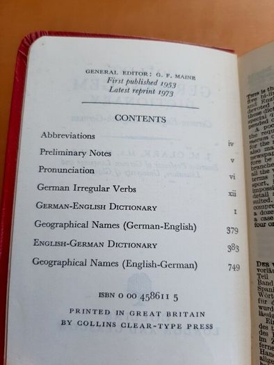 Collins Pocket German dictionary