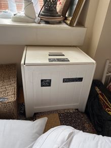 Lovely white storage or laundry box with lid