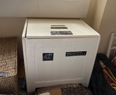 Lovely white storage or laundry box with lid
