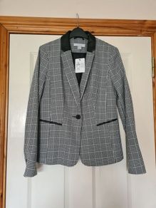 Black & White Houndstooth Blazer - Size 12
