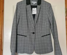 Black & White Houndstooth Blazer - Size 12