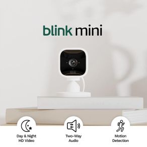 Blink Mini Indoor plug-in pet security camera, 1080p HD day and night video, motion detection, two-way audio, easy setup, Alexa enabled 1 camera