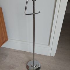 Toilet roll holder, chrome-plated