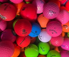 Coloured Golf Balls, Grade A, Assorted Brands - Excellent Condition, Great Value