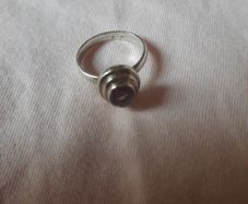 vintage sterling silver and ametyhst ring