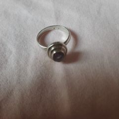 vintage sterling silver and ametyhst ring