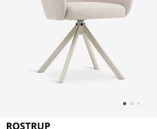 ROSTRUP swivel chair beige fabric