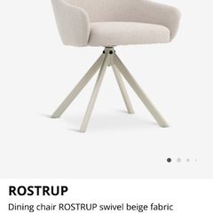ROSTRUP swivel chair beige fabric