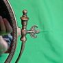 Ornate Victorian Style Brass Swivel Vanity Mirror  Antique Dressing Table Mirror Image 4