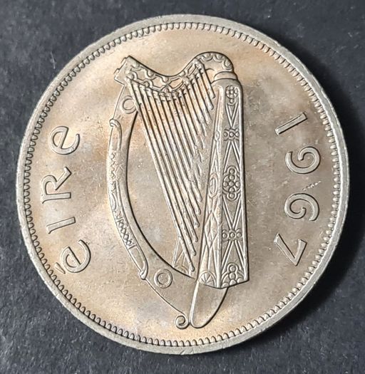 Ireland 1967 Half Crown Stunning Unc coin