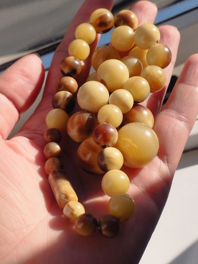 Vintage natural horn beads.