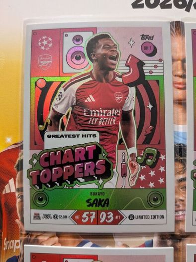 Chart Toppers (Limited Edition Set) Topps Match Attax 20th Anniversary 2026/27