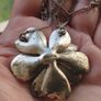 Vintage necklace with a flower pendant by Pilgrim. Image 3