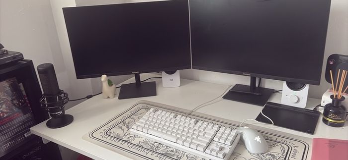 Full White Gaming Setup