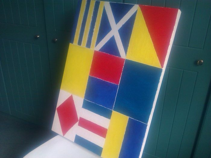 Oil on Canvas. "Nautical Flags".