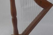 handcrafted wooden display harp ,,lovely display item for any man cave pub restaurant etc etc etc, buyer collects or pays postage.