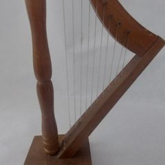 handcrafted wooden display harp ,,lovely display item for any man cave pub restaurant etc etc etc, buyer collects or pays postage.