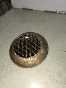 Vintage Brass Flower Frog Vase with Lid | Fragrance Flower Arrangement Pot | Trinket Bowl