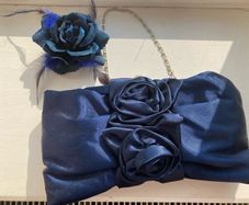 Dressy Satin bag & Matching Hairpin