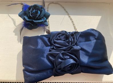Dressy Satin bag & Matching Hairpin