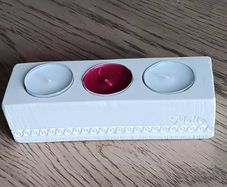 Maltese 3 Tea Light Holder
