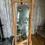 Vintage-Style Rattan Full-Length Floor Mirror (Boho/Cheval Style) Image 2